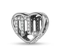 ZUOHUI Charm a forma di cuore con 12 segni zodiacali in argento sterling 925 da donna, for braccialetti Pandora, regalo fai da te for la creazione di gioielli for donne, mogli e figlie.(Scorpio)