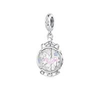 ZUOHUI Charm a forma di stella marina, conchiglia e tavola da surf in argento Sterling S925 - Per la creazione di gioielli fai-da-te - Compatibili con bracciali Pandora(Crystal Carousel)