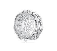 ZUOHUI Charm a forma di stella marina, conchiglia e tavola da surf in argento Sterling S925 - Per la creazione di gioielli fai-da-te - Compatibili con bracciali Pandora(Ocean Jellyfish+Shell)