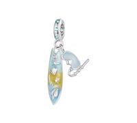 ZUOHUI Charm a forma di stella marina, conchiglia e tavola da surf in argento Sterling S925 - Per la creazione di gioielli fai-da-te - Compatibili con bracciali Pandora(Surfboard)