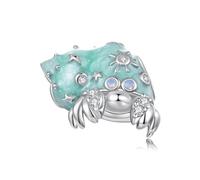 ZUOHUI Charm Bead Granchio Eremita in Argento Sterling S925 Compatibile con Pandora, Biagi, Troll e Chamilia Accessorio fai da te for bracciale e collana a tema oceano