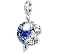 ZUOHUI Charm Halloween in rame placcato oro nero for Pandora Bracciale | Set di compatibile con Troll Biagi Chamilia Ragno Zucca Luminosi Gioielleria Regalo for Lei Ciondolo Pendente Compleanno