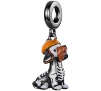 ZUOHUI Charm Halloween in rame placcato oro nero for Pandora Bracciale | Set di compatibile con Troll Biagi Chamilia Ragno Zucca Luminosi Gioielleria Regalo for Lei Ciondolo Pendente Compleanno