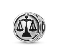 ZUOHUI Charm in argento Sterling S925 con bilancia della giustizia e simbolo del diritto romano - 11,4 mm, for la creazione di gioielli fai da te, compatibile con i bracciali Pandora, regalo for donne