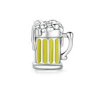 ZUOHUI Charms S925 Sterling Silver Fai da te Bead Mug Birra Compatibile con Pandora e braccialetti europei Collane