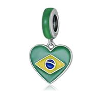 ZUOHUI Ciondoli a forma di cuore con occhio del diavolo in argento sterling 925 da donna for braccialetti Pandora fai da te e creazione di gioielli(SCC2084)