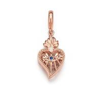 ZUOHUI Ciondoli con Perline a Cuore in Oro Rosa Adatto a Braccialetti Pandora