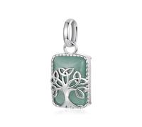 ZUOHUI Ciondoli con Perline di avventurina Verde Tree Life Adatti a bracciali Pandora