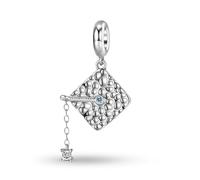 ZUOHUI Ciondoli da donna a forma di cappello da scapolo in argento Sterling S925 for bracciali e collane Pandora, Biagi o Chamilia