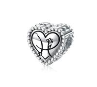 ZUOHUI Ciondoli fai da te a forma di cuore in argento sterling 925 con simboli dello zodiaco - 12 perline con costellazioni for bracciali e collane | Un regalo significativo for compleanni, festa dell