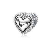 ZUOHUI Ciondoli fai da te a forma di cuore in argento sterling 925 con simboli dello zodiaco - 12 perline con costellazioni for bracciali e collane | Un regalo significativo for compleanni, festa dell
