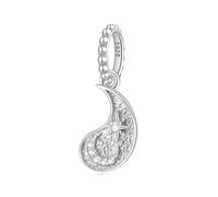 ZUOHUI Ciondoli in argento sterling 925 - Ciondolo Sole e Luna Yin Yang con zircone 3A e opale sintetico, ciondoli fai da te Mystical Taiji compatibili con Pandora/Biagi/Troll/Chamilia (confezione reg
