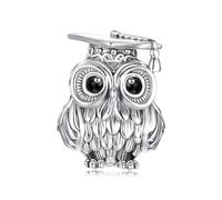 ZUOHUI Ciondoli in argento sterling 925 - Collezione di ciondoli a forma di cappello di laurea e animale con dettagli in smalto, compatibili con Pandora/Biagi/Troll/Chamilia (confezione regalo inclusa