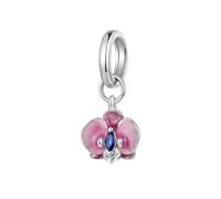 ZUOHUI Ciondoli in argento sterling, ciondoli a forma di fiore e lumaca in argento S925 for gioielli fai-da-te compatibili con i braccialetti Pandora(Phalaenopsis Orchid)