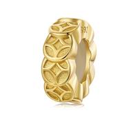 ZUOHUI Ciondoli in argento sterling S925 per il Capodanno - Leone portafortuna, Lucchetto della pace, Lingotto d'oro, per braccialetti in stile Pandora e braccialetti europei da donna.(SCC3257)