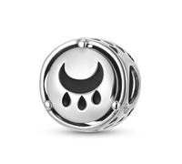ZUOHUI Ciondoli in argento Sterling Tre Lacrime di Luna - Perline fai da te in argento 925 for bracciali, collane e portachiavi, regalo for donne, madri e sorelle (11,4 mm)
