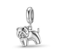 ZUOHUI Ciondolo a forma di cane minimalista ossidato in argento sterling 925 da donna for bracciale Pandora(Dalmatian)