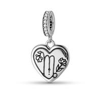 ZUOHUI Ciondolo a forma di cuore con 12 costellazioni in argento sterling 925 da donna for bracciale Pandora(Virgo)