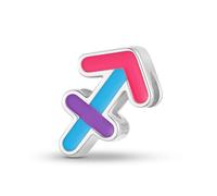 ZUOHUI Ciondolo con perlina a forma di goccia d'olio colorata con 12 costellazioni in argento sterling 925 da donna, for bracciale Pandora(Sagittarius)