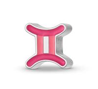 ZUOHUI Ciondolo con perlina a forma di goccia d'olio colorata con 12 costellazioni in argento sterling 925 da donna, for bracciale Pandora(Gemini)