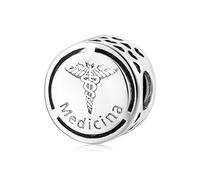 ZUOHUI Ciondolo con perline scheletrizzate professionali della serie portoghese in argento sterling 925 - Compatibile con braccialetti Pandora, Biagi, Troll, Chamilia. Regalo di gioielli fai da te for