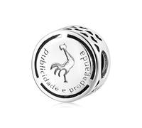 ZUOHUI Ciondolo con perline scheletrizzate professionali della serie portoghese in argento sterling 925 - Compatibile con braccialetti Pandora, Biagi, Troll, Chamilia. Regalo di gioielli fai da te for