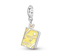 ZUOHUI Ciondolo da diario fai da te a forma di orsetto in argento sterling 925 da donna - Accessorio unico for la creazione di gioielli, for bracciali e collane | Regalo creativo for compleanni, festa