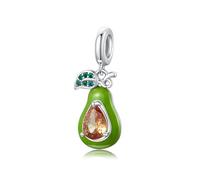 ZUOHUI Ciondolo fai da te a forma di avocado in argento sterling 925 con rivestimento in resina - Accessorio originale for la creazione di gioielli, ideale for bracciali e collane | Grazioso regalo fo