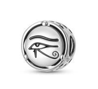 ZUOHUI Ciondolo Occhio di Horus in argento Sterling S925 | Compatibile con braccialetti Pandora | Gioielli spirituali fai da te e regalo for donna, Sorella (12 mm)