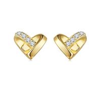 ZUOHUI Orecchini a bottone a forma di cuore in argento sterling S925 for donna, orecchini romantici e delicati da indossare tutti i giorni e for gli appuntamenti, mini orecchini freschi e dolci