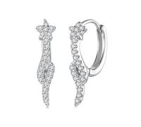 ZUOHUI Orecchini a bottone a forma di meteora a forma di stella in argento Sterling S925 for donna, design celeste brillante for spostamenti alla moda, feste e regali