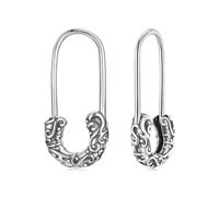 ZUOHUI Orecchini a clip vintage da donna con pergamena - Argento Sterling 925, design ipoallergenico, da indossare tutti i giorni e come regalo, adatti for feste, adatti a pelli sensibili