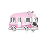 ZUOHUI Perline Charm Gatto Bus Rosa in Rame Placcato for Pandora Bracciale