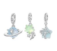 ZUOHUI Perline Charm Pianeta Stella in Rame Placcato for Pandora Bracciale