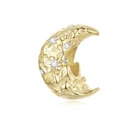 ZUOHUI Perline Charm Stella Luna in Rame Placcato for Pandora Bracciale DIY
