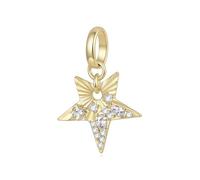 ZUOHUI Perline Charm Stella Luna in Rame Placcato for Pandora Bracciale DIY