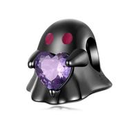 ZUOHUI Perline con ciondolo a forma di fantasma di Halloween in argento Sterling S925 da donna, compatibili con bracciali e collane Pandora, Biagi, Troll e Chamilia. Creazione di gioielli fai da te.