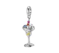 ZUOHUI Perline con ciondolo da cocktail Midnight Champagne in argento Sterling S925 da donna, compatibili con bracciali e collane Pandora, Biagi, Troll e Chamilia, creazione di gioielli fai da te