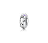 ZUOHUI Perline distanziatrici in argento Sterling S925 con simboli dello zodiaco | 12 ciondoli con costellazioni e zirconi | Creazione di gioielli fai da te e regalo di compleanno for donne (foro da 4