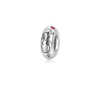 ZUOHUI Perline distanziatrici in argento Sterling S925 con simboli dello zodiaco | 12 ciondoli con costellazioni e zirconi | Creazione di gioielli fai da te e regalo di compleanno for donne (foro da 4