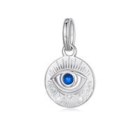 ZUOHUI S925 Sterling Silver Virgin Mary Evil Eye Charm Perlina fai da te for bracciali e collane, Regalo sentimentale for donne, moglie, madre(BSC1233)