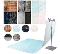 ZUOMIDIE Photography Background 6 pezzi 57 x 88 cm 2 in 1 Food Flat Lay Table Top Double Sided Backgrounds for Gourmet, Cosmetics, Tableware, Blogger Online Shops Product Photography(B)