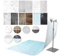 ZUOMIDIE Photography Background 6 Pieces 57 x 88 cm 2 in 1 Food Flat Lay Table Top Photography Double Sided Backgrounds for Gourmet, Cosmetics,Blogger Product Photography (6 Pieces)