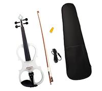 ZUOMU Solidwood Electric 4/4 Violin Set Raccordi In Ebano Con Arco Brazilwood + Rosin + Bridge + Custodia Rigida Per Violino Set per violino standard (Color : 4)
