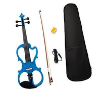 ZUOMU Solidwood Electric 4/4 Violin Set Raccordi In Ebano Con Arco Brazilwood + Rosin + Bridge + Custodia Rigida Per Violino Set per violino standard (Color : 5)