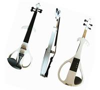 ZUOMU Violino Elettrico Bianco Fatto A Mano Violino Elettronico Acustico Con Fiocco Bianco Set per violino standard