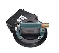 ZUOS Ventosa Powr-Grip da 20,3 cm per sollevamento granito e vetro, sollevatore di vetro sottovuoto con manico in metallo e pompa in ottone, capacità di carico 99,8 kg (20,3 cm in metallo) (ventosa a