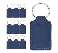 zuousxbs 10 Cuoio In Pelle PU Spazzolini Rettangolari A Doppia Faccia Trasferimento A Doppia Facciale Per I Della Catena Chiave Per Uomo E Donna Keychain Bulk Pack