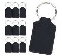 zuousxbs 10 Cuoio In Pelle PU Spazzolini Rettangolari A Doppia Faccia Trasferimento A Doppia Facciale Per I Della Catena Chiave Per Uomo E Donna Keychain Bulk Pack