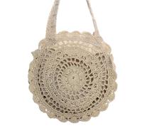 zuousxbs 2023 Borsa a Tracolla Scava Fuori la Moda Borsa da Spiaggia Lavorata a Maglia all'Uncinetto per Le Borse in Tessuto Versatile di Colore Solido delle Donne della Ragazza